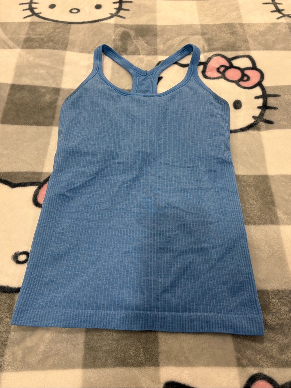 Lululemon Blue Ribbed Racerback Athletic Tank Top - Picture 2 of 11